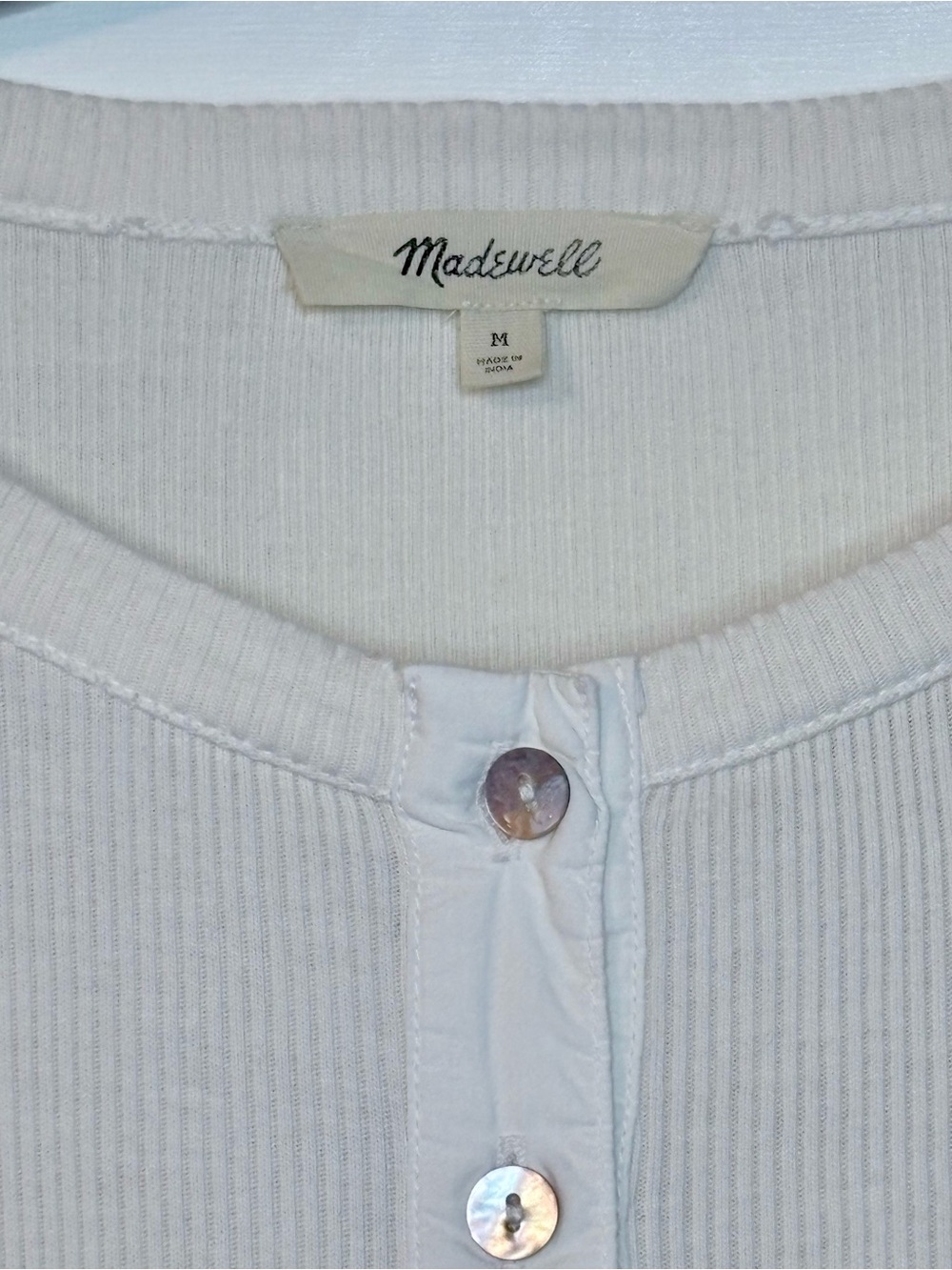 Madewell Ribbed Button Front Cardigan - Picture 6 of 8
